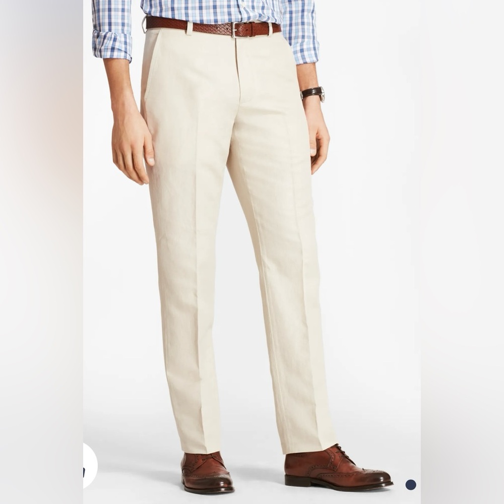 NWOT Brooks Brothers Men’s Clark Fit Linen and Cotton Chino Pants